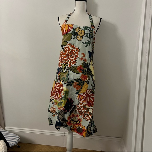 Matouk Schumacher 100% Linen Apron Chiang Mai Design NWT - Picture 1 of 7